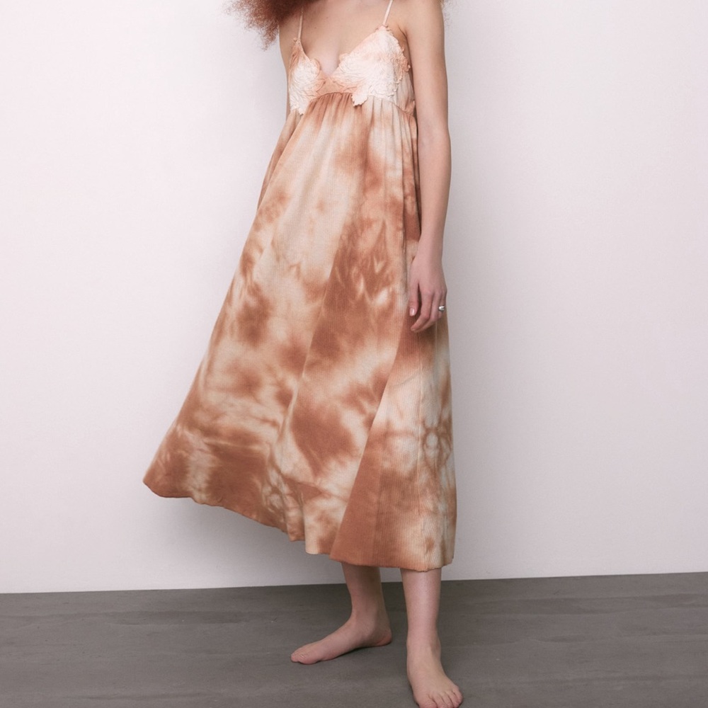 Zara Tie Dye MIDI/ Maxi Dress - Picture 3 of 12